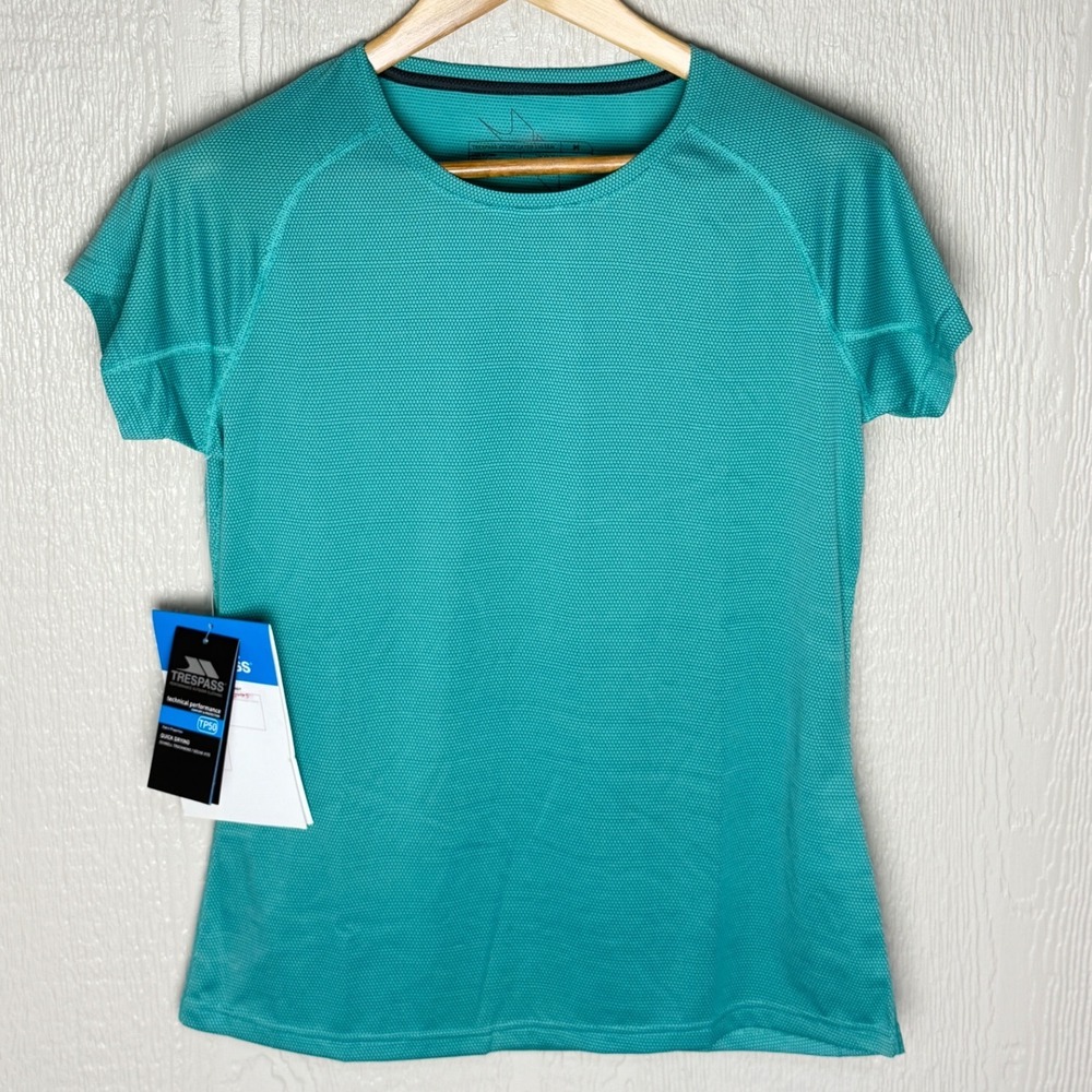 Trespass Serphina Active Top Womens M Lagoon Green Bamboo Performance T-Shirt